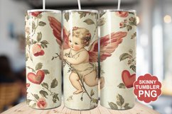 Cupid Vintage Valentine Tumbler | Valentine Tumbler Wrap Product Image 1