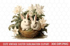 Cute Vintage Easter Sublimation Clipart Product Image 1