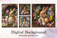 Easter Bunny Background Backdrop Rabbit Wallpaper Wall Art Product Image 1