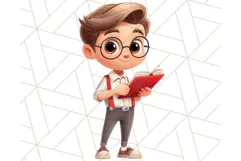 Boy Teacher Clipart PNG, Cute Male Teacher Illustration Product Image 3