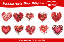Valentine Heart Shapes Clipart PNG Product Image 1