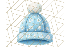 Watercolor Winter Hats and Scarves Clipart PNG Product Image 3