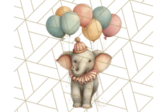 Vintage Carnival Animals Clipart PNG, Retro Circus Elements Product Image 3