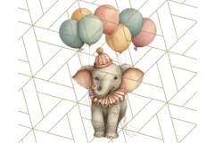 Vintage Carnival Animals Clipart PNG, Retro Circus Elements Product Image 3