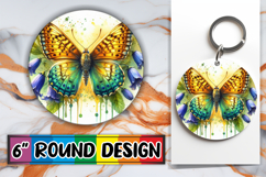 Enchanted Circle Keychain PNG, Butterfly Product Image 1