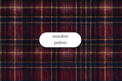 Burgundy Gold Tartan Seamless Pattern Digital Paper Texture Product Image 1