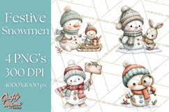 Christmas Snowman Clipart PNG Winter Holiday Characters Pnga Product Image 1