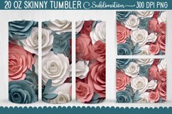 3D Rose Flowers Tumbler - 19 Designs Product Image 16