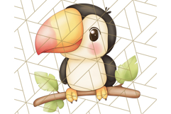 Pastel Safari Jungle Baby Animals PNG Clipart, Nursery Product Image 3