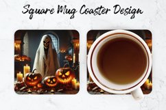 Halloween Pumpkin Mug coaster | Coaster | Sublimation Design Product Image 1