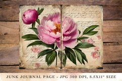 Printable Junk Journal Pages roses 2 Product Image 1