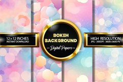 Bokeh Background Digital Papers - 04 Variations Product Image 1