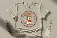Raised on Sweet Tea Tea &amp; Cattle Png, Western Cowgirl Badge Product Image 2