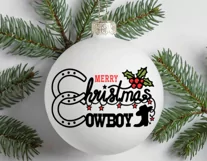 Cowboy Christmas text print svg, png cricut Western Christma Product Image 5