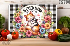 Blessed mama Design , Mom Kitchen Sublimation Product Image 1