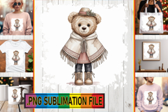 Cozy TSHIRT Gift Ideas PNG, Teddy Bear Product Image 1