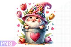 Spring Gnome Clipart - Gnome sublimation PNG Design Product Image 1