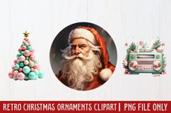 Retro Christmas Ornaments Clipart Product Image 1