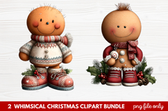 Whimsical Christmas Clipart | Cute Festive Holiday PNG Product Image 1