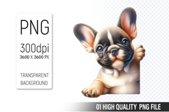 Funny Baby Dog Clipart PNG, Sublimation Dog Design Product Image 1