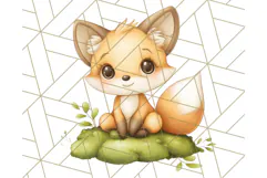 Woodland Nursery Baby Animals And Fantasy Forest PNG Clipart Product Image 3