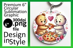 Sophisticated Circle Design for Sublimation , Valentine Bear Product Image 1