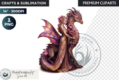 Fantasy Dragon witch clipart, enchantress, dragon egg queen Product Image 1