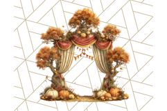 Autumn Circus Clipart Carnival Tent Fall PNG, Vintage Circus Product Image 3