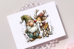 7 JPG Whimsical Cute Christmas Gnomes Illustrations Bundle Product Image 9