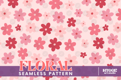 Retro Flowers Seamless Pattern Floral Png Sublimation Daisy Product Image 1
