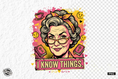 Funny Summer Grandma PNG Illustration Product Image 1