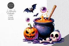 Halloween clipart, Cauldron clipart, Kids Halloween Product Image 1