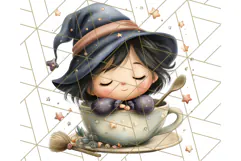 Spooky Little Witches Halloween Clipart PNG Product Image 3