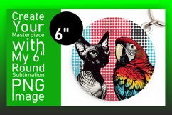 Colorful Kitty Sublimation: Round &amp; Coaster Style Product Image 1