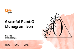 Graceful Plant Monogram Icon Product Image 1
