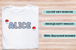 Alice in Wonderland Alphabet png, wonderland letters doodle Product Image 6