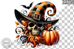 Halloween Skull Sublimation - Clipart PNG Design Product Image 1