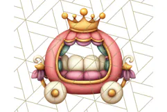 Royal Carriage & Princess Vehicle PNG Clipart for Fairytales Product Image 3