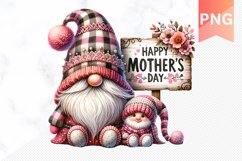 Happy Mother&#039;s Day Sublimation Gnome- PNG Design Product Image 1