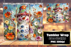 Summer Snowman Wonderland Tumbler Wrap 20oz Festive Vibes Product Image 1