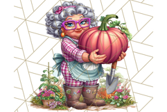 Wild Grandma Clipart PNGs, Funny Quirky Old Ladies Product Image 3