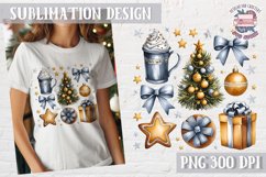 Christmas Coquette Bow PNG Holidays Funny Watercolor Product Image 1
