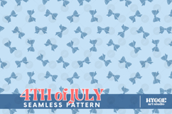 American 4th of July Patriotic Coquette Bow Seamless Pattern Product Image 1