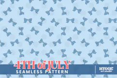 American 4th of July Patriotic Coquette Bow Seamless Pattern Product Image 1