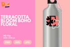 Terracotta Bloom Boho Floral Monogram Product Image 1
