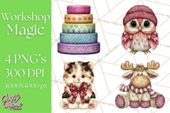 Santa’s Workshop Toys Christmas Clipart PNG Product Image 1