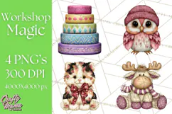 Santa’s Workshop Toys Christmas Clipart PNG Product Image 1