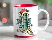 Christmas cactus SVG, PNG Western christmas printable cricut Product Image 5