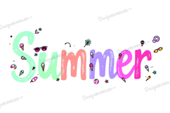 Summer vibes typography background png Product Image 1