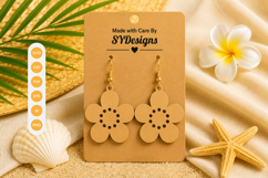Summer Earrings Laser Cut SVG Product Image 1